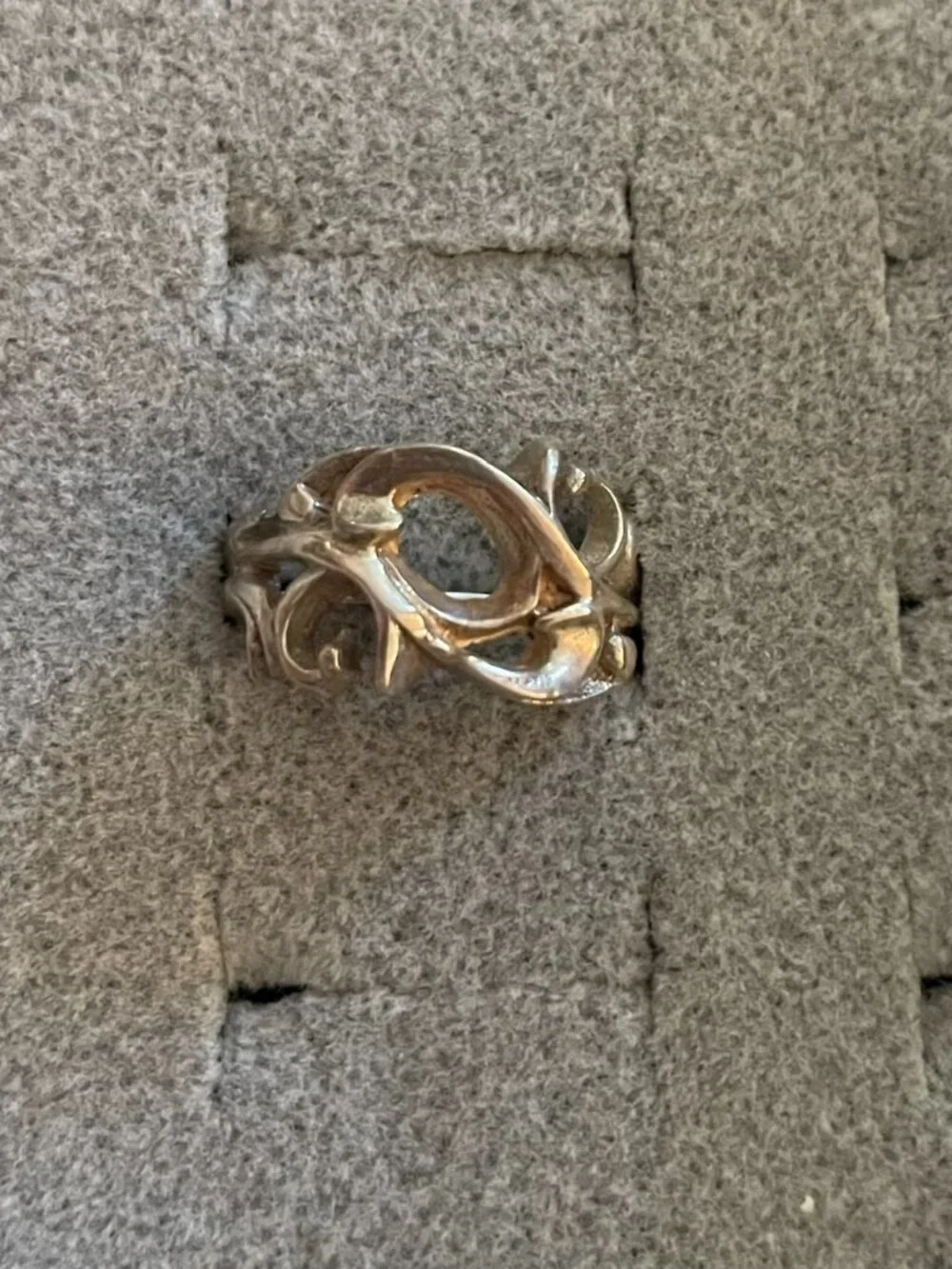 Vintage Sterling Silver Ring Abstract Handmade Statement Free Form 5.75 6 Boho